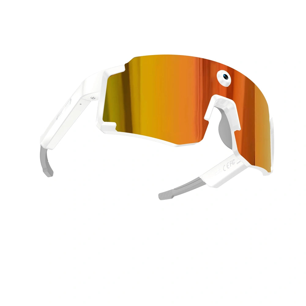 M14 Sports Smartglasses White-Orange | Yuleao